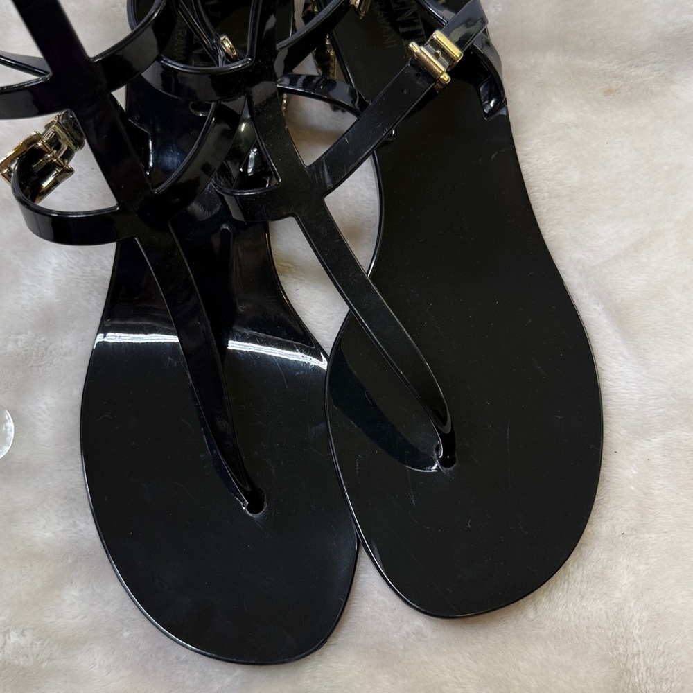 ⭐️Valentino Rubber Studded Accents Gladiator Sandals size 39/9 - Picture 13 of 15